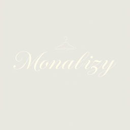 An elegant and modern logo design for a clothing shop named 'Monalizy'