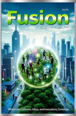 A visually striking cover design for a magazine titled 'Fusion Center'