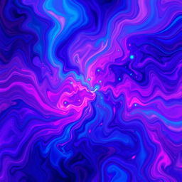 An abstract representation of vibrant colors swirling together, creating a mesmerizing visual effect similar to a nebula, with radiant blues, purples, and pinks blending seamlessly