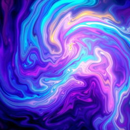 An abstract representation of vibrant colors swirling together, creating a mesmerizing visual effect similar to a nebula, with radiant blues, purples, and pinks blending seamlessly