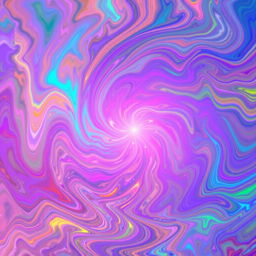 An abstract representation of vibrant colors swirling together, creating a mesmerizing visual effect similar to a nebula, with radiant blues, purples, and pinks blending seamlessly