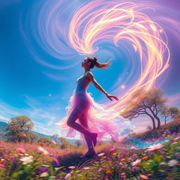 A dynamic and captivating scene capturing the essence of transformation in motion