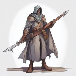 This is a high-quality illustration of a scruffy, homeless knight from a fantasy world reminiscent of DnD