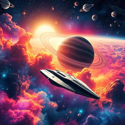 A stunning sci-fi book cover depicting a space exploration scene
