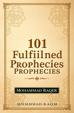 A book cover for a non-fiction religious and historical book titled '101 Fulfilled Islamic Prophecies' by Mohammad Baqer