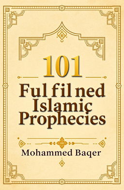 A book cover for a non-fiction religious and historical book titled '101 Fulfilled Islamic Prophecies' by Mohammad Baqer