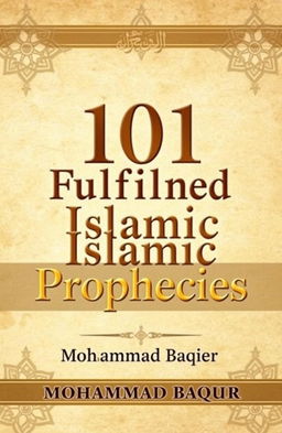 A book cover for a non-fiction religious and historical book titled '101 Fulfilled Islamic Prophecies' by Mohammad Baqer