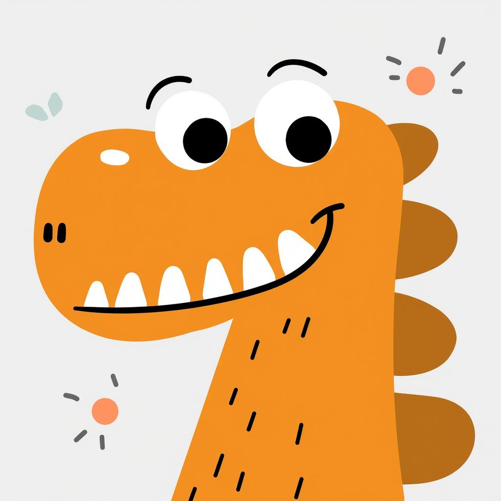 An advertisement concept for kids' shampoo featuring a cheerful cartoon dinosaur