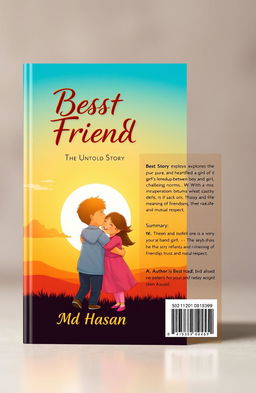 A book cover design for 'Best Friend: The Untold Story' by Md Hasan