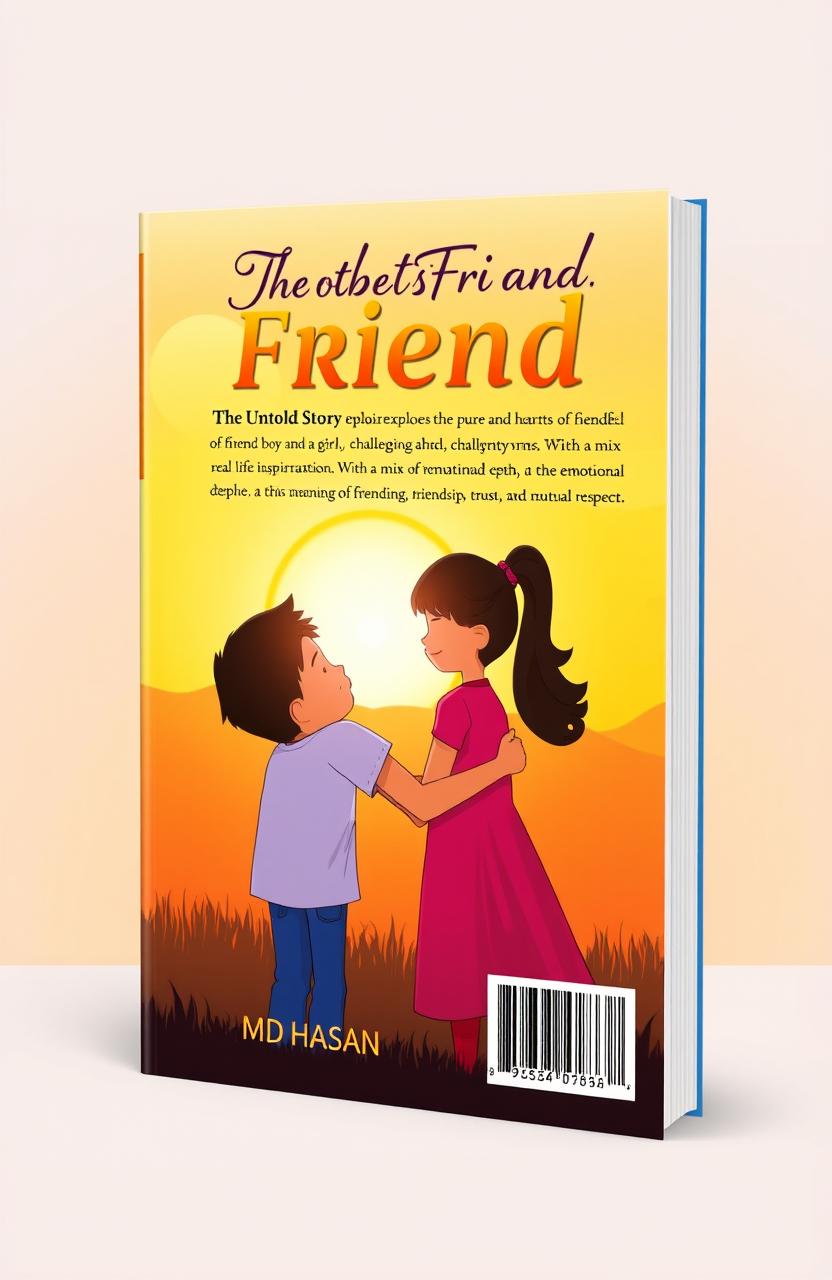 A book cover design for 'Best Friend: The Untold Story' by Md Hasan