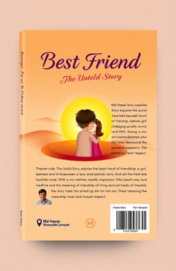 A book cover design for 'Best Friend: The Untold Story' by Md Hasan