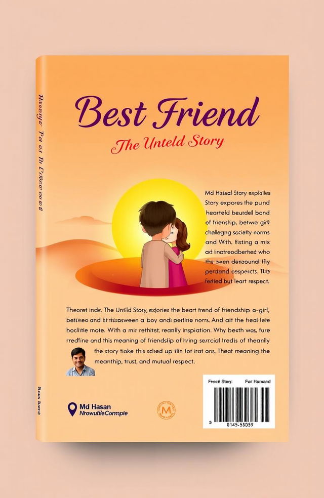 A book cover design for 'Best Friend: The Untold Story' by Md Hasan