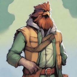 A high-quality Marvel-style comic book image showcasing a scruffy, homeless bard, known as the Minstrel