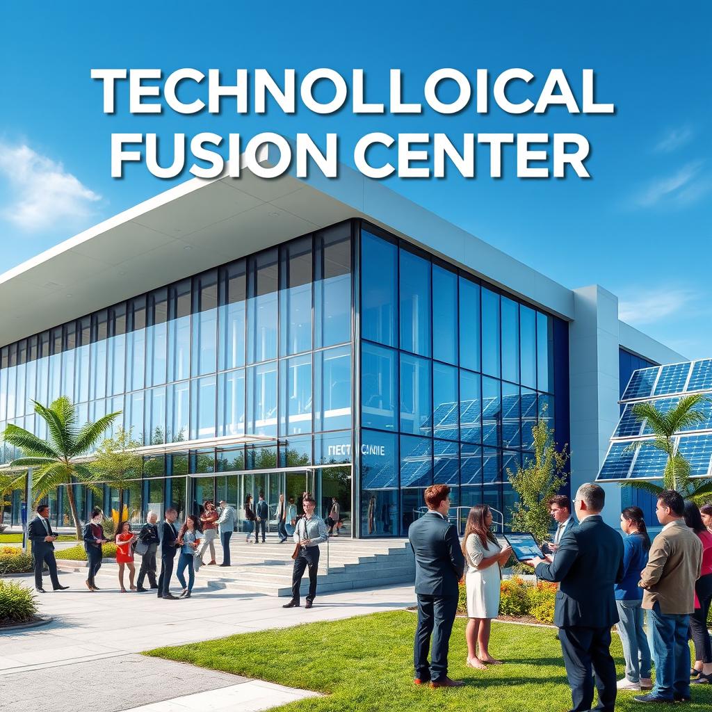 A visually striking cover design for a project about a technological fusion center