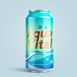 A modern, eco-friendly water can design for the innovative hydration brand 'Aqua Vital