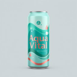A modern, eco-friendly water can design for the innovative hydration brand 'Aqua Vital
