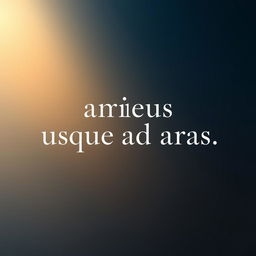 An elegant image featuring a refined typeface in white, with the phrase 'amicus usque ad aras' prominently displayed