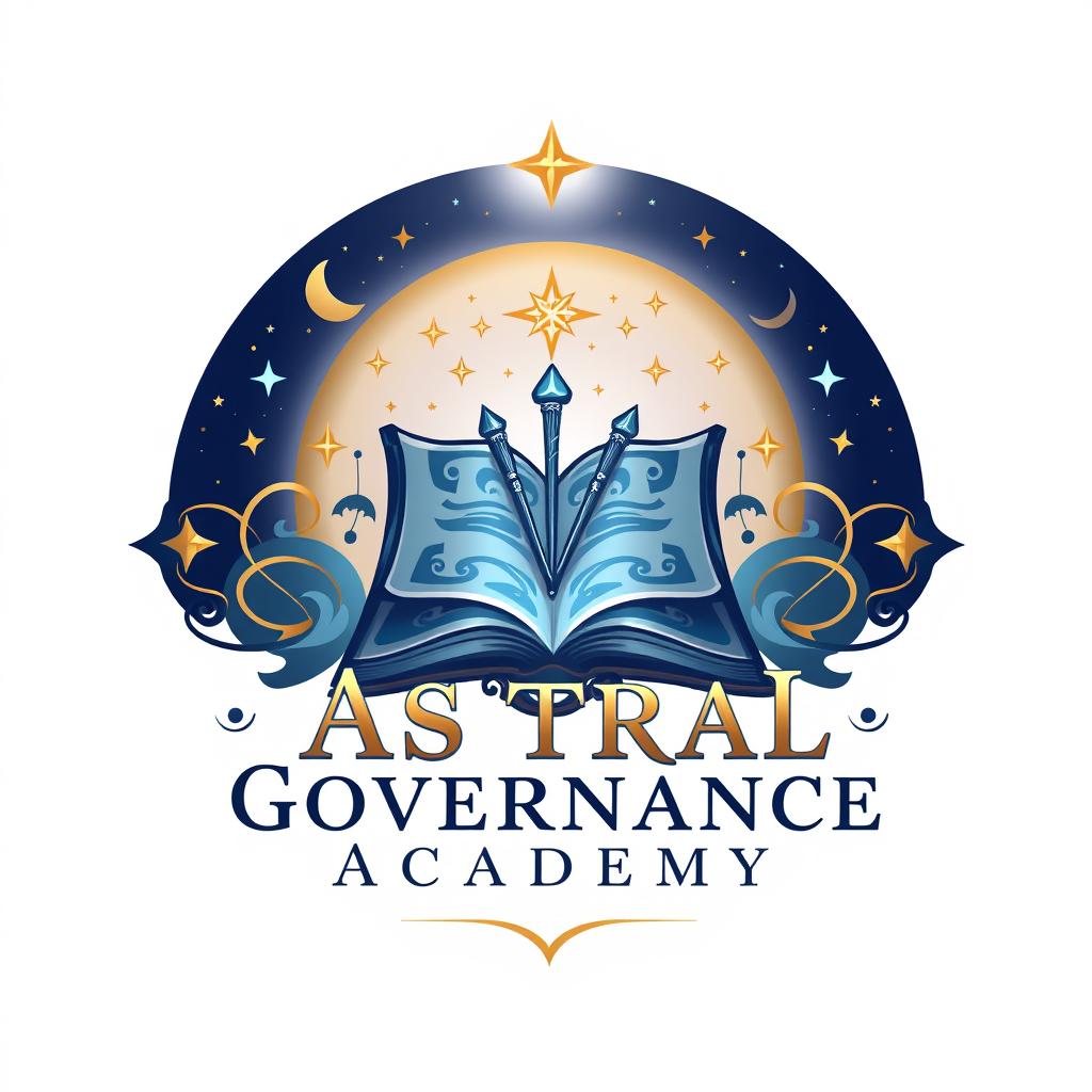 Logo design for a magic school called 'Astral Governance Academy'