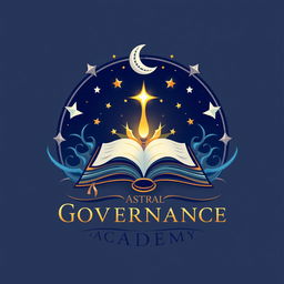 Logo design for a magic school called 'Astral Governance Academy'