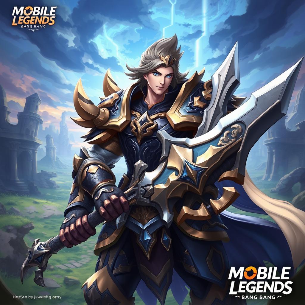 A highly detailed illustration of Fredrinn, a character from Mobile Legends: Bang Bang