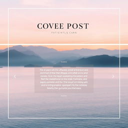 An aesthetically pleasing HTML cover post layout design featuring a modern and clean style