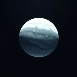 A striking back cover design featuring the moon Europa, one of Jupiter's moons, prominently displayed against the vast emptiness of space