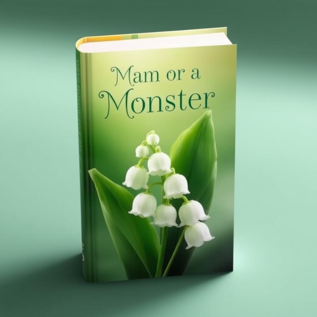 A book cover featuring a large and detailed lily of the valley flower prominently in the center