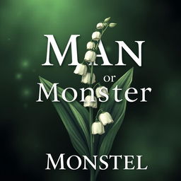 An artistic book cover illustration featuring a detailed and stylized illustration of a lily of the valley flower (Convallaria majalis) prominently positioned in the center