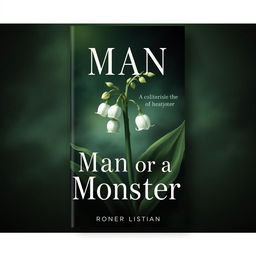 An artistic book cover illustration featuring a detailed and stylized illustration of a lily of the valley flower (Convallaria majalis) prominently positioned in the center