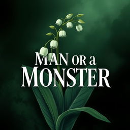 An artistic book cover illustration featuring a detailed and stylized illustration of a lily of the valley flower (Convallaria majalis) prominently positioned in the center