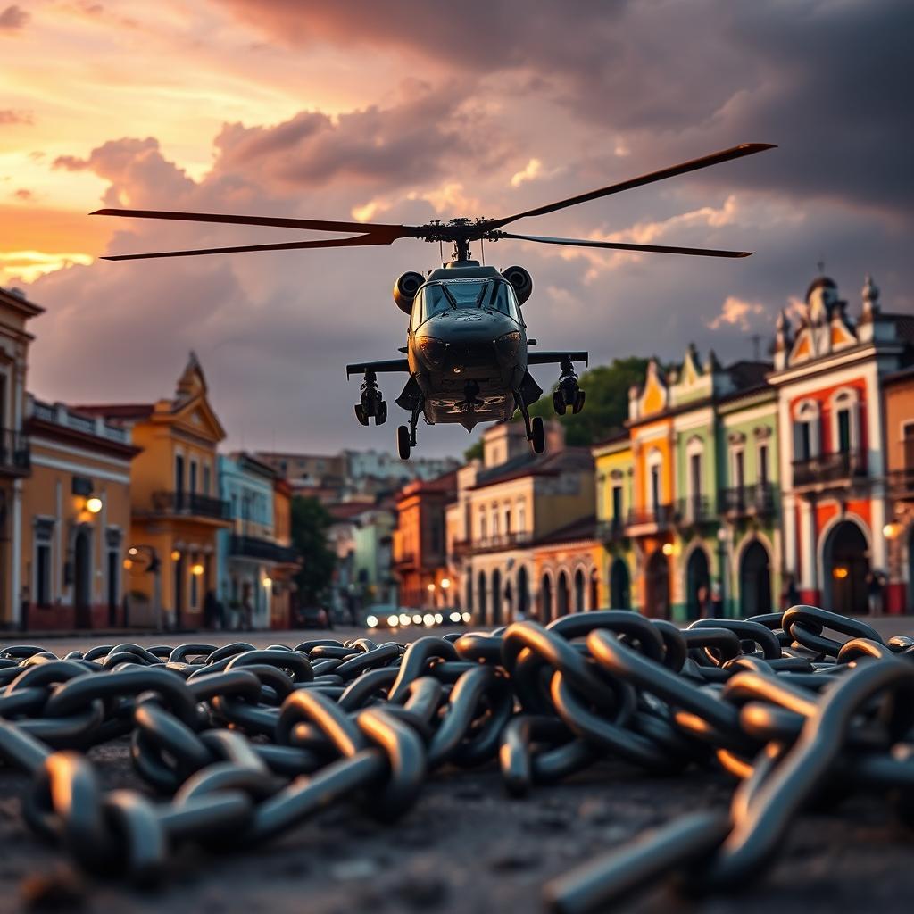 An evocative image depicting the historic district of Pelourinho, Bahia, featuring its vibrant colonial architecture with colorful buildings