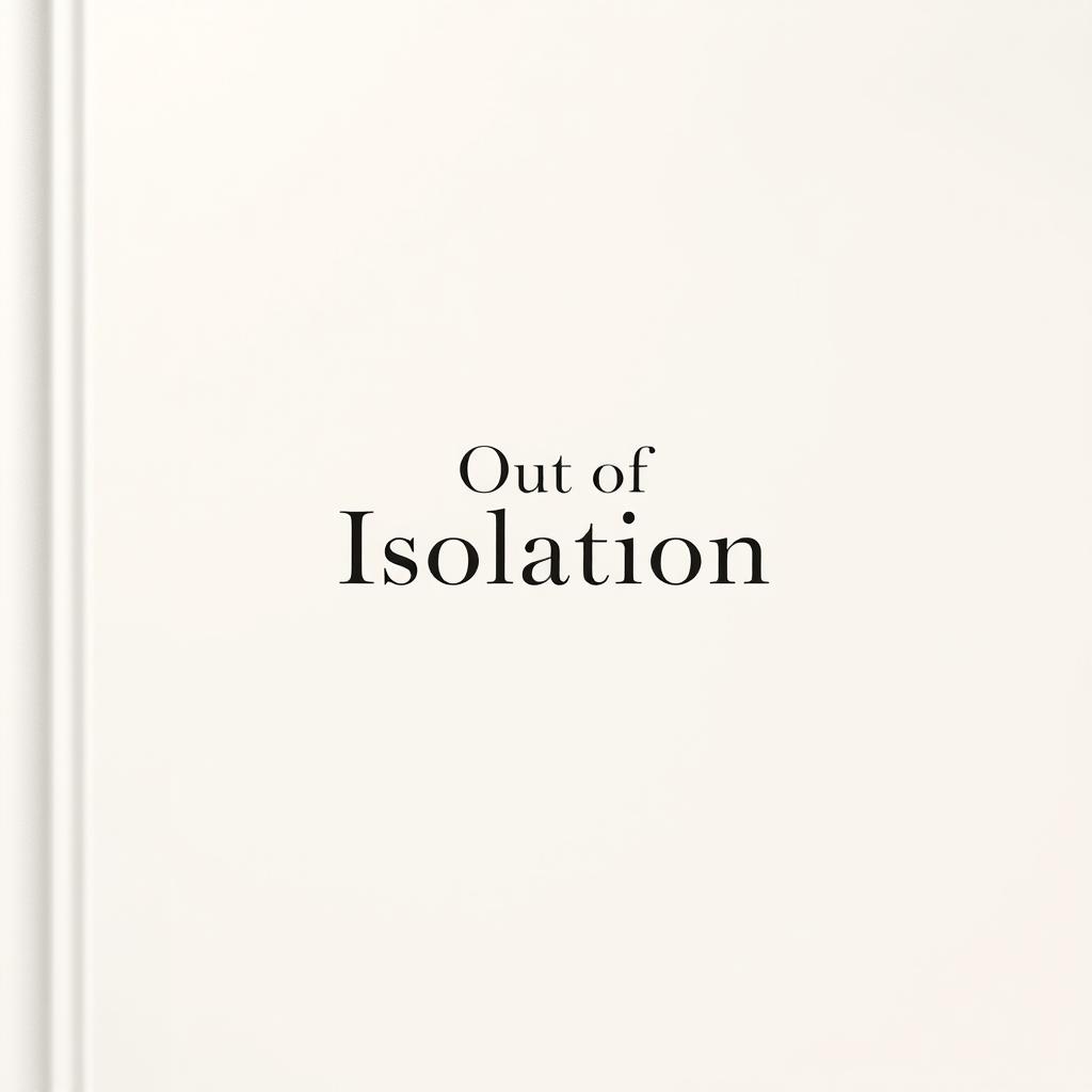 A classic textbook cover design titled "Out of Isolation" featuring a simple and clean layout