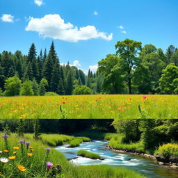 A serene natural setting illustrating wireless sensor networks in harmony with the environment