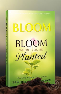 A captivating book cover design for 'Bloom Where You're Planted: Growing Beyond Your Limits' by Ibrahim EL GHOUMARI