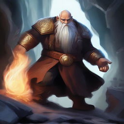 A high-quality digital art piece depicting a DnD character, a dwarf with skin texture akin to rugged rock, interspersed with radiant crystal veins