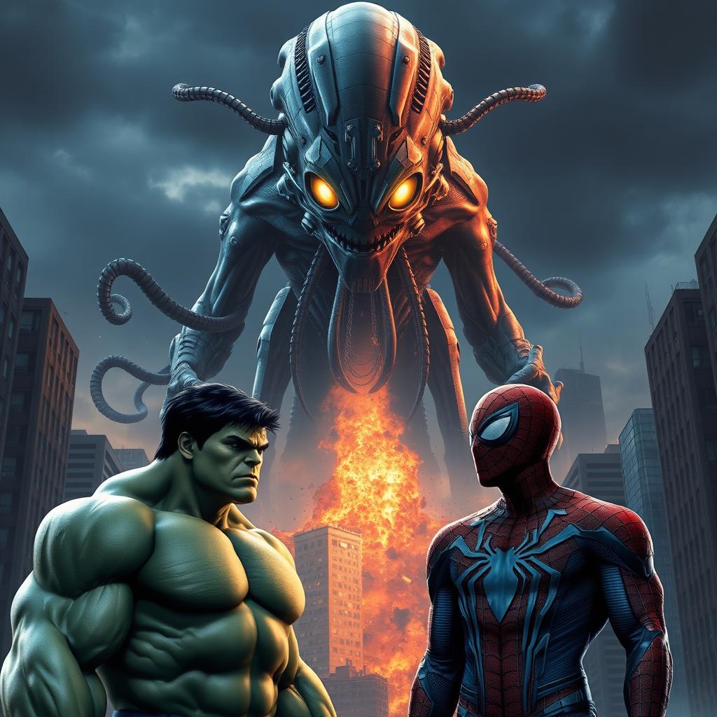 In a dramatic urban setting, the sky darkens ominously while the earth shakes violently