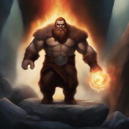 A high-quality digital art piece featuring a DnD character, a dwarf with skin texture akin to rugged rock, enriched with shimmering crystal veins, reminiscent of the Thing from Fantastic Four