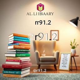 An eye-catching Instagram advertisement for Al-Rasafi Library's account @r91