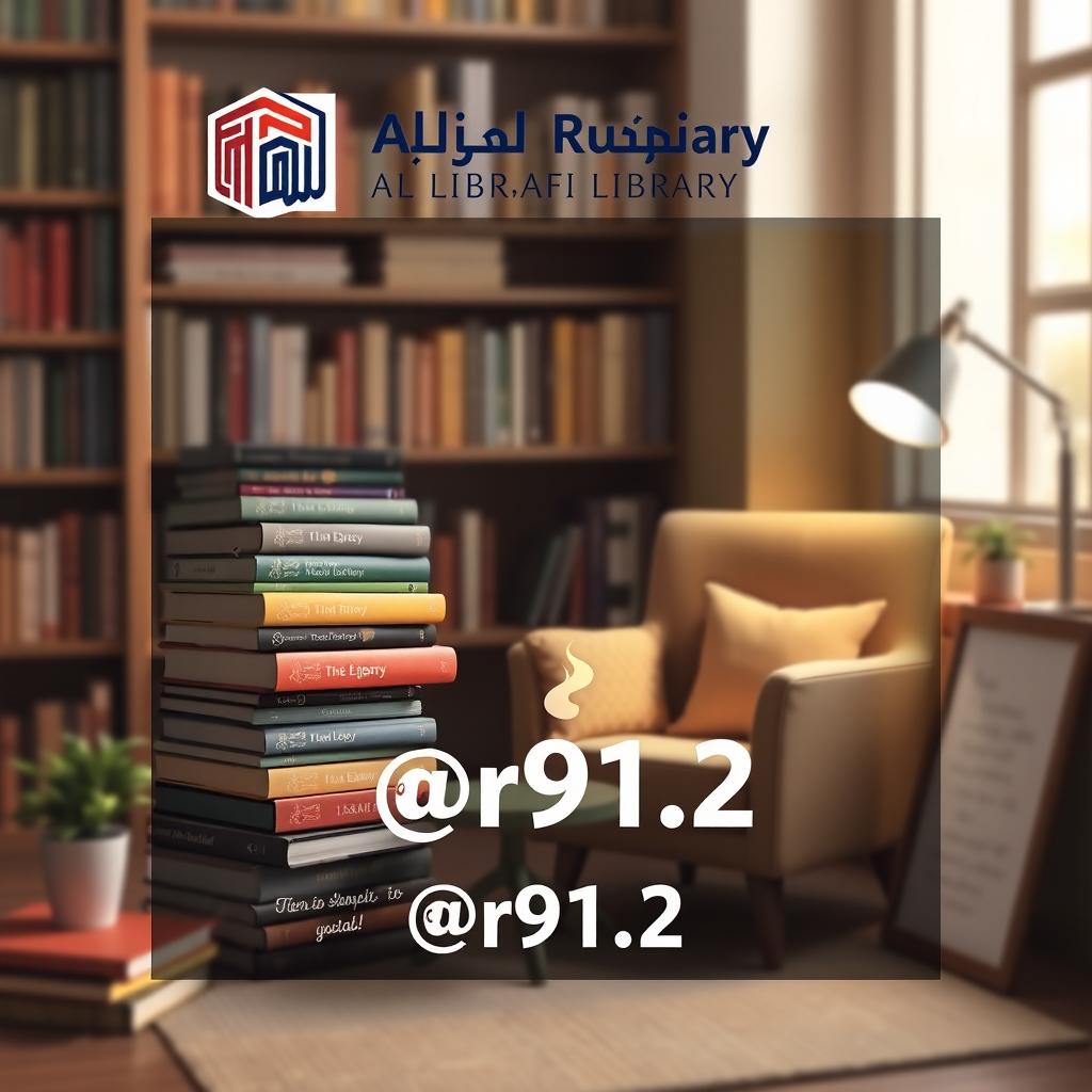 An eye-catching Instagram advertisement for Al-Rasafi Library's account @r91