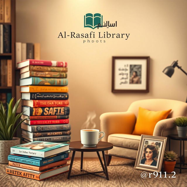 An eye-catching Instagram advertisement for Al-Rasafi Library's account @r91