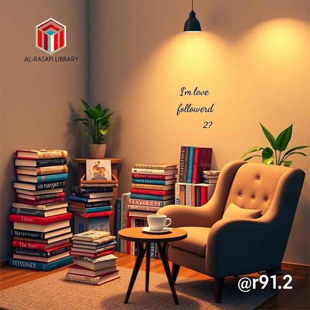 An engaging Instagram advertisement for Al-Rasafi Library's account @r91