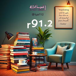 An engaging Instagram advertisement for Al-Rasafi Library's account @r91