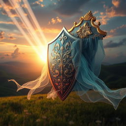 A surreal representation of immunity and vulnerability intertwined in an enchanting landscape