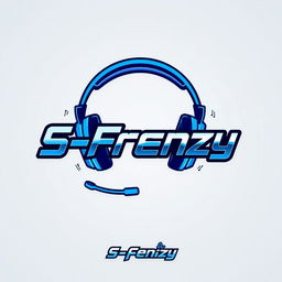 A modern and sleek logo design for 'S-Frenzy' headset