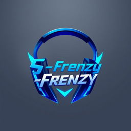 A modern and sleek logo design for 'S-Frenzy' headset