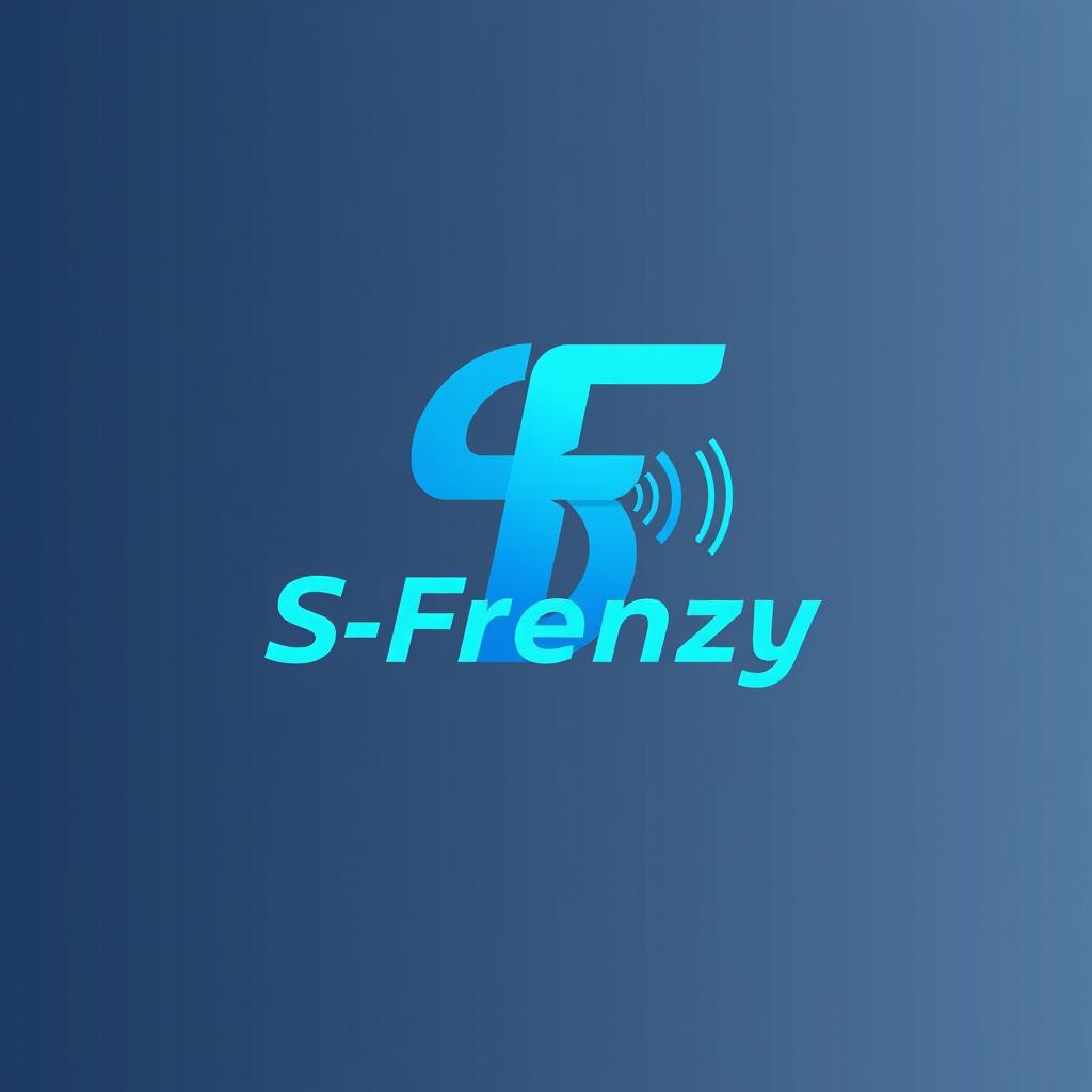 A modern and sleek logo design for a headphone company named S-Frenzy