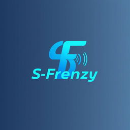 A modern and sleek logo design for a headphone company named S-Frenzy