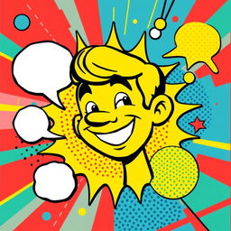 A vibrant pop art illustration featuring a bold, colorful design perfect for a t-shirt