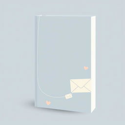 An abstract book cover design that captures the essence of a romantic email exchange filled with deception and attraction