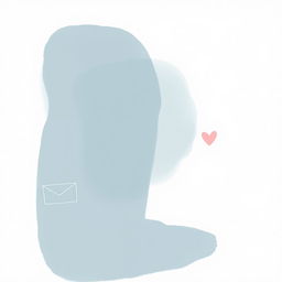 An abstract book cover design that captures the essence of a romantic email exchange filled with deception and attraction